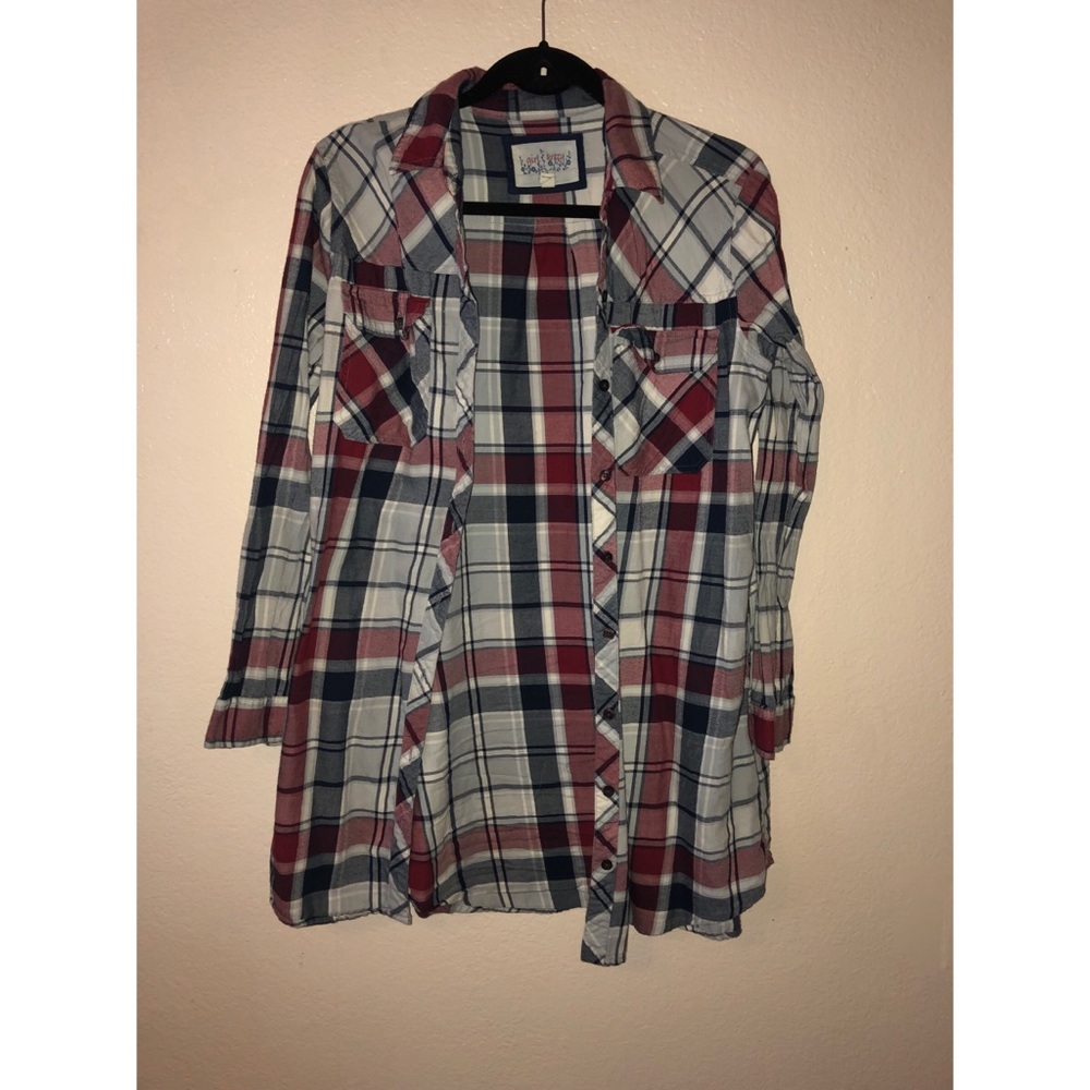 Plaid Button Dress